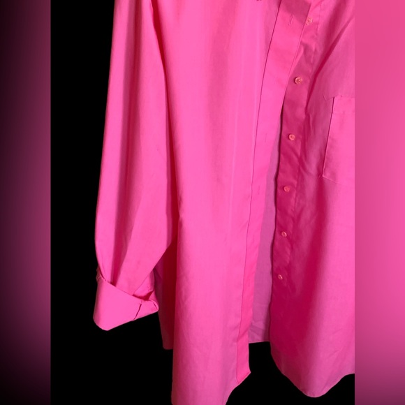 New FOXCROFT Wrinkle Free Pink Button Up Long Sleeve Blouse Woman’s Plus Size 16 - Picture 5 of 10